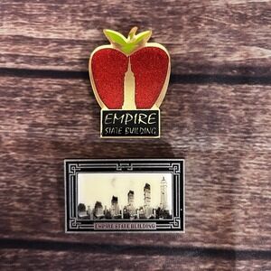 Vintage Empire State Building New York Souvenir Magnet Refrigerator 2 Magnets